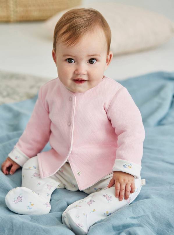 JOJO MAMAN BÉBÉ 2-Piece Sleepsuit & Jacket Set 6-9 months